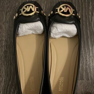 Black Michael Kors ballerina flats shoes, size 8.5, women.